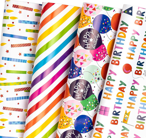 Birthday wrapping paper sheet - wrapping,