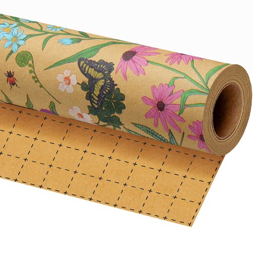 Kraft floral wrapping - , paper