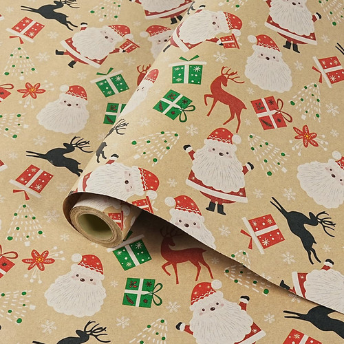 Christmas wrapping paper roll - wrapping,