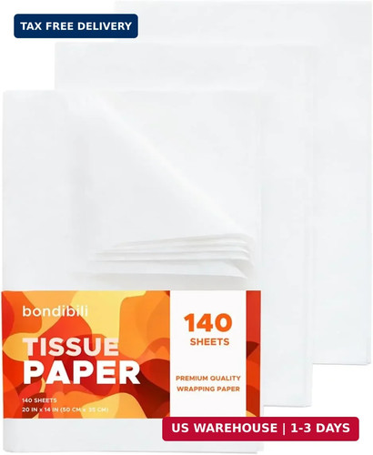 140 sheets white tissue paper - 140,