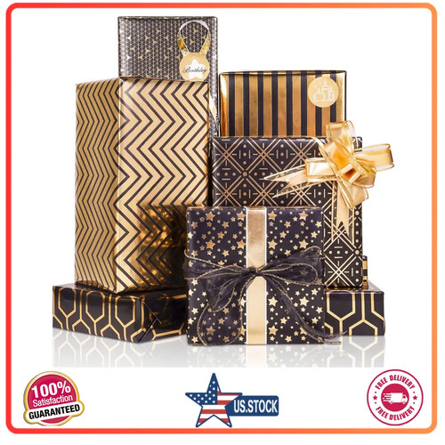 Sheets metallic black gold - sheets,