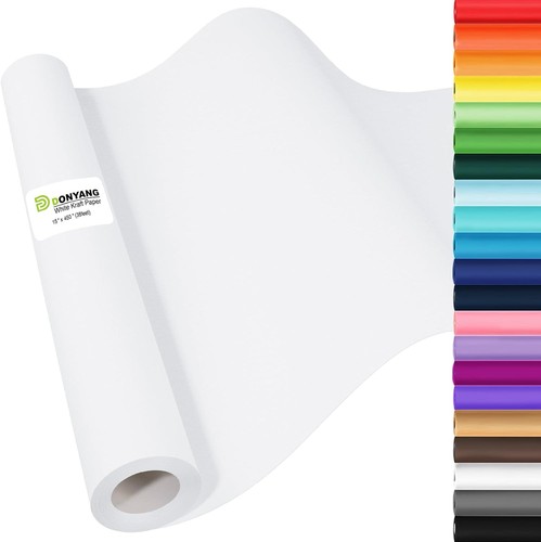 White wrapping paper craft - white,