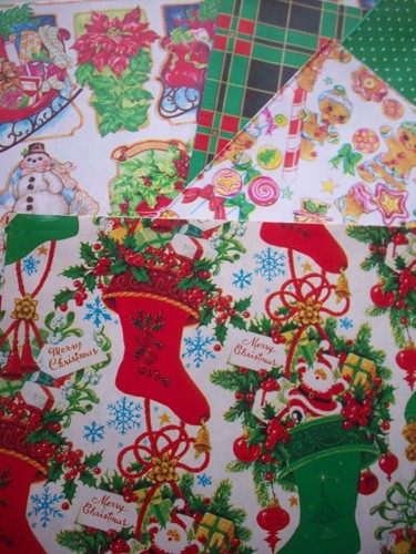 Vintage christmas wrapping - vintage,