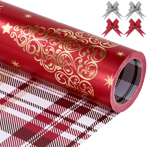 Ewes red christmas wrapping - red,