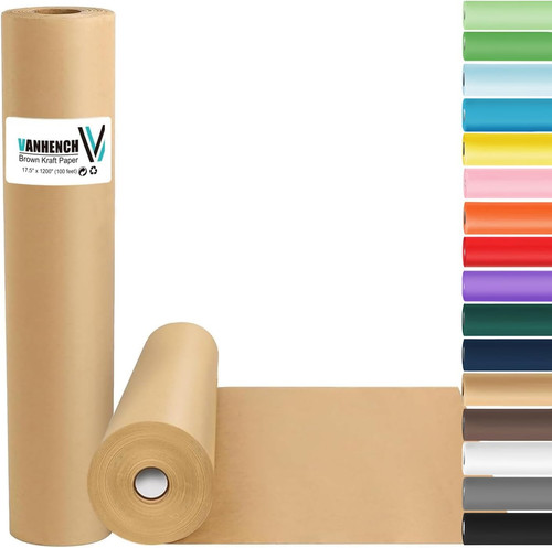 Brown wrapping paper - brown, roll
