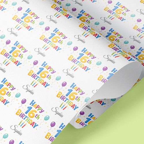 Personalised birthday wrapping - personalised,