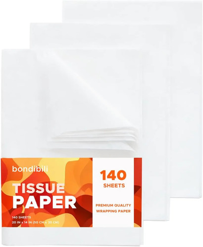 140 sheets white - tissue, paper