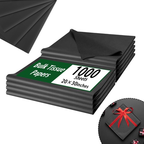 Black tissue paper bulk 1000 - black,