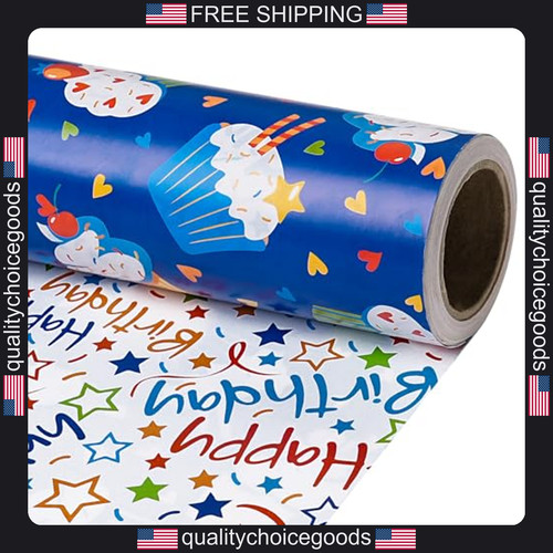 Reversible birthday wrapping - birthday,