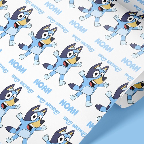 Bluey personalised wrapping - personalised,