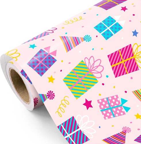 Birthday wrapping paper roll - paper,