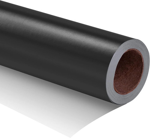 Black wrapping paper - black, solid