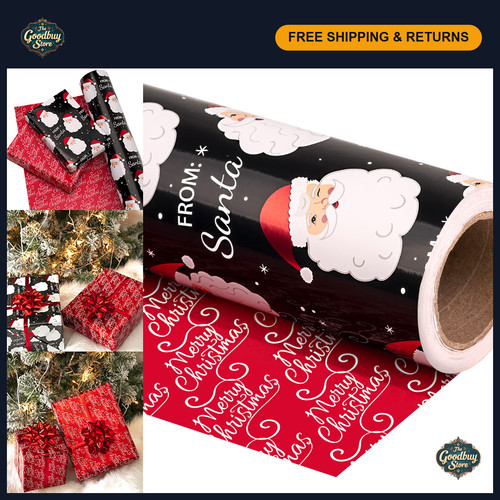 Reversible christmas wrapping - christmas,