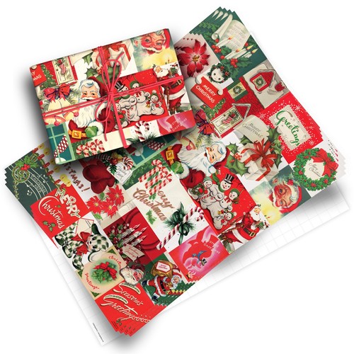 Vintage christmas wrapping - christmas,