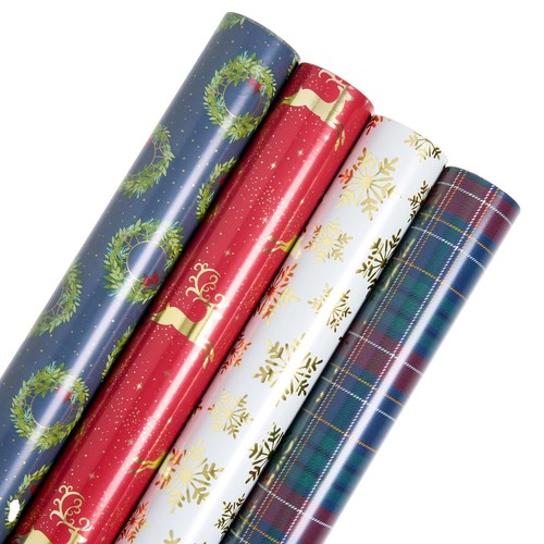 Traditional holiday gift wrap - traditional,