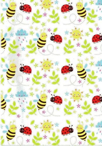 Wrapping paper bee ladybird - wrapping,