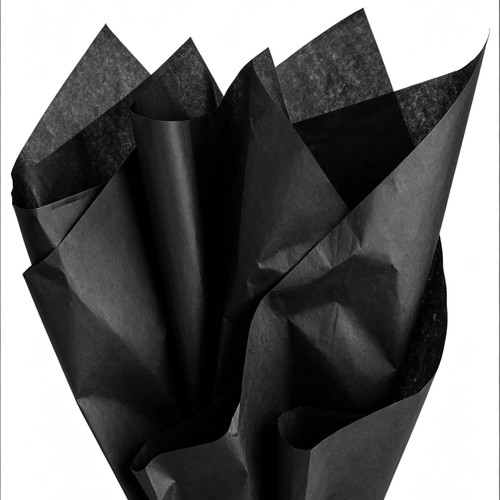 Black tissue wrapping paper - black,