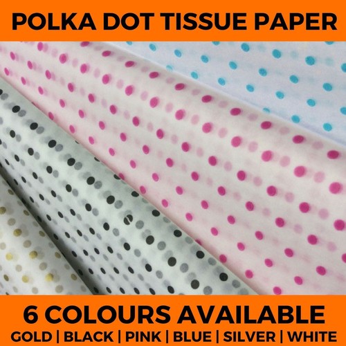 Printed polka dot tissue paper - polka,