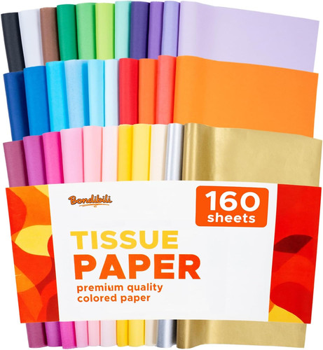160 sheets colored tissue - 160,