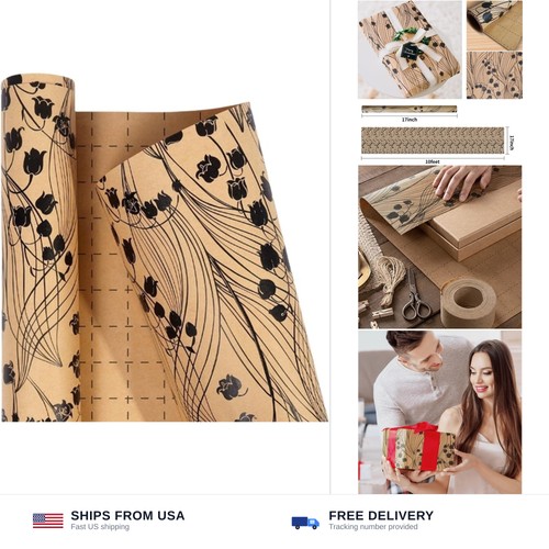 Floral wrapping paper - , x
