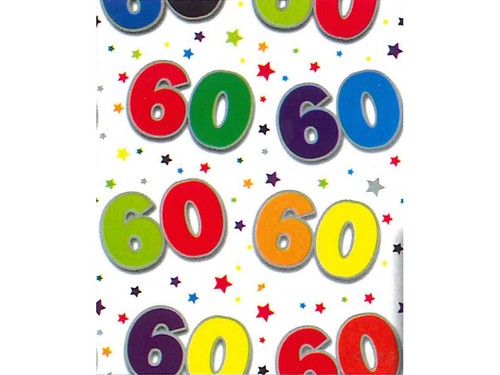 60th birthday wrapping - birthday, paper