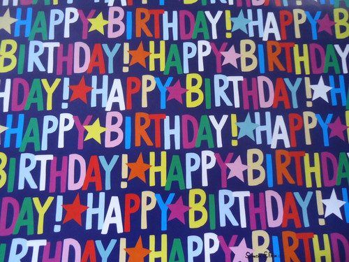 Happy birthday gift wrap - happy,