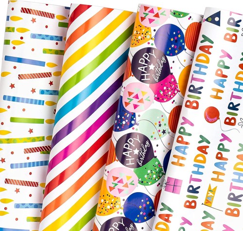Birthday wrapping paper sheet - paper,