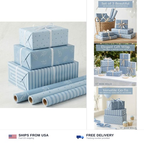 Gift wrapping paper rolls set