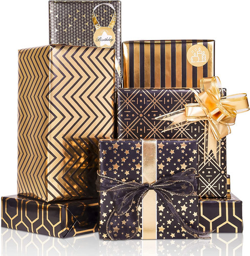 Gift wrapping paper set - paper, set,