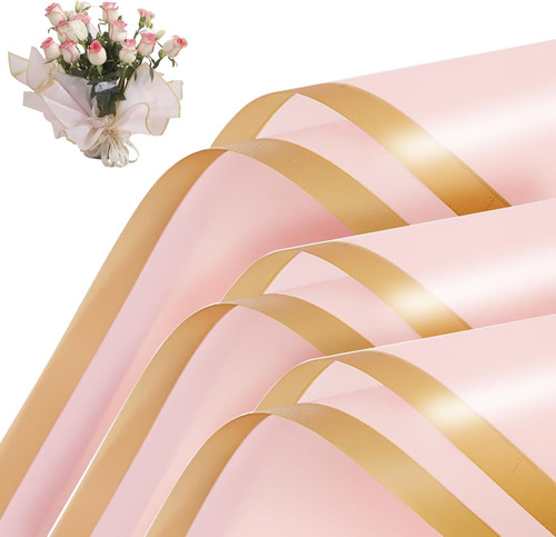 Sheets pink flower wrapping - 20,